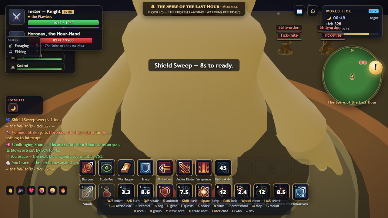 Knight on the raid’s first floor
